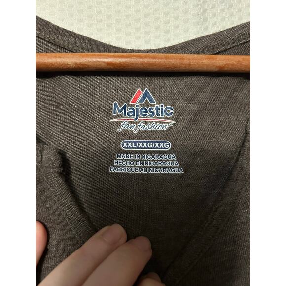 Cleveland Browns T- Shirt Gray Short Sleeve Notched V Neck Casual Tee Size XXL - Picture 8 of 11